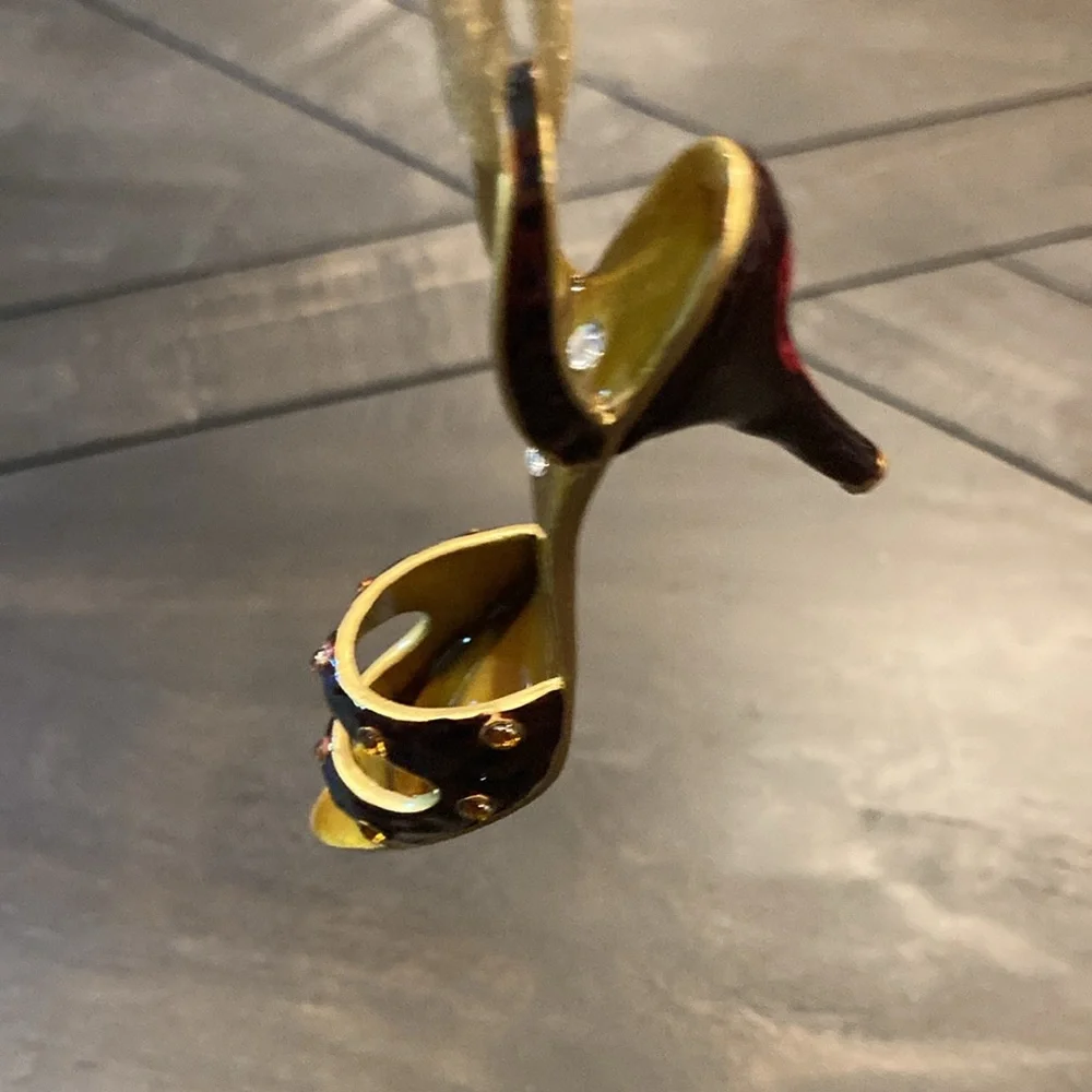 Shoe Christmas Ornament by Bombay - Daphne Leopard Open Toe - Picture 6 of 9